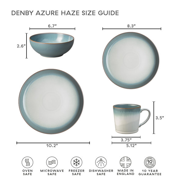 Denby Azure Haze Coupe Set Of 4 Mugs Reviews Wayfair